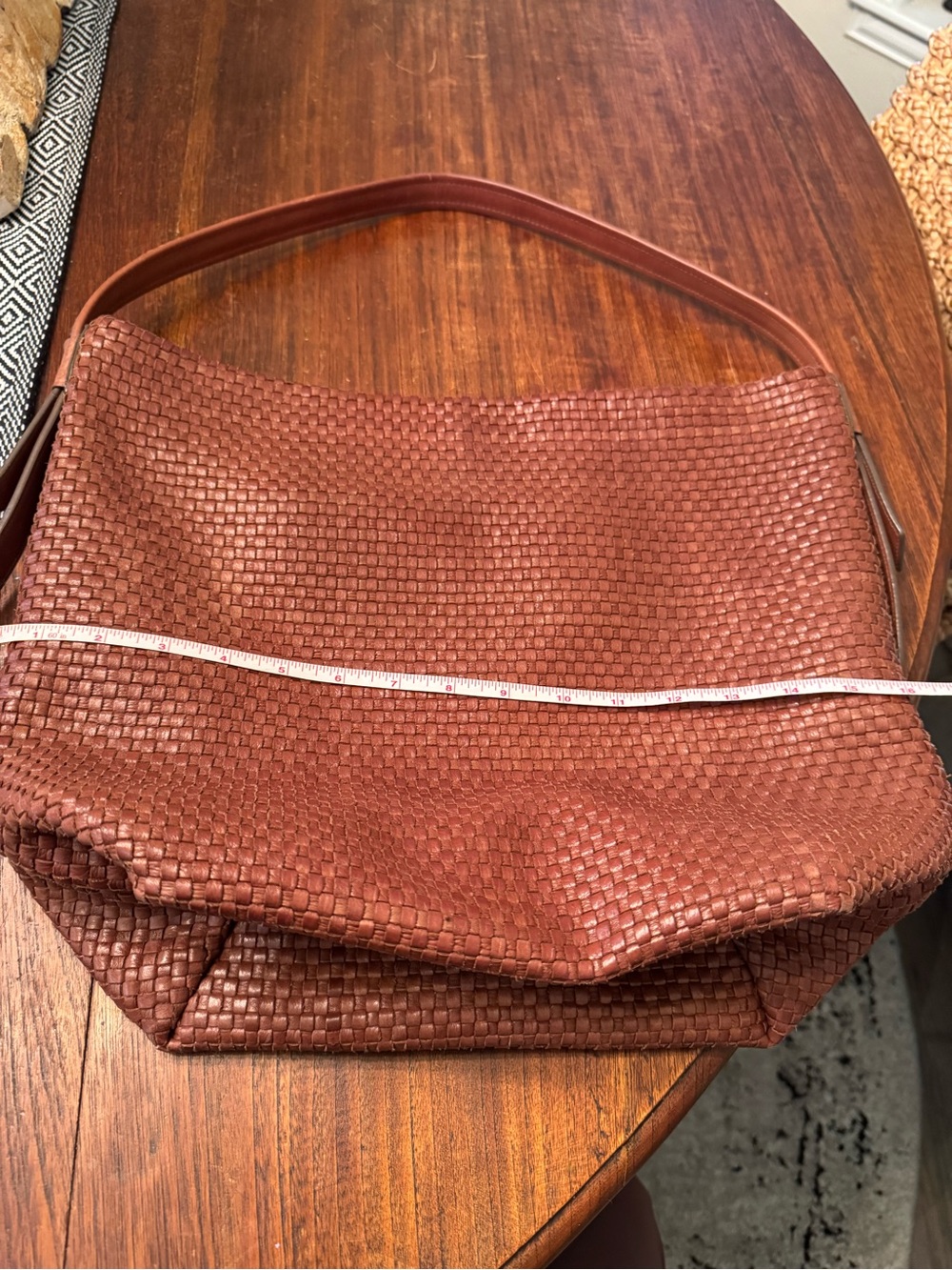 Cole Haan Woven Leather Shoulder Bag in Brown - Picture 11 of 12